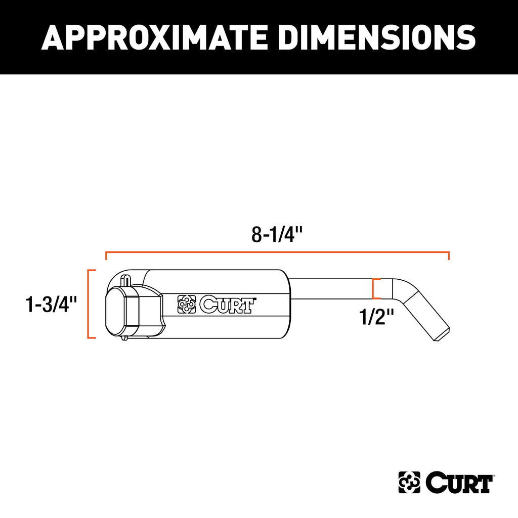 CURT 23256 5th Wheel Hitch Lock (1/2" Diameter Pin)