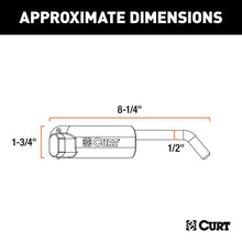 Load image into Gallery viewer, CURT 23256 5th Wheel Hitch Lock (1/2" Diameter Pin)