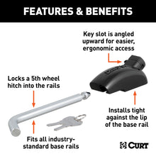 Load image into Gallery viewer, CURT 23256 5th Wheel Hitch Lock (1/2" Diameter Pin)