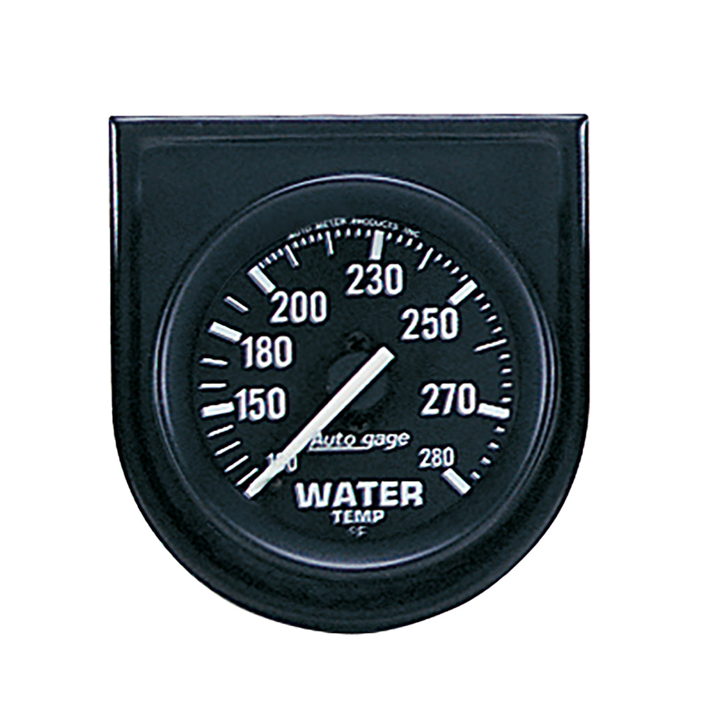 AutoMeter 2333 GAUGE CONSOLE, WATER TEMP, 2", 280?F, BLK DIAL, BLK BEZEL, AUTOGAGE