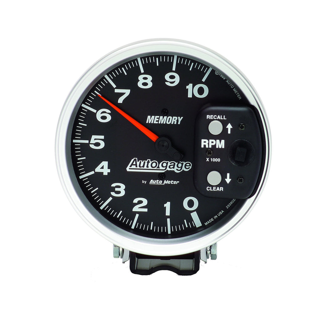 AutoMeter 233902 GAUGE, TACHOMETER, 5", 10K RPM, PEDESTAL W/ PEAK MEMORY, BLACK, AUTO GAGE