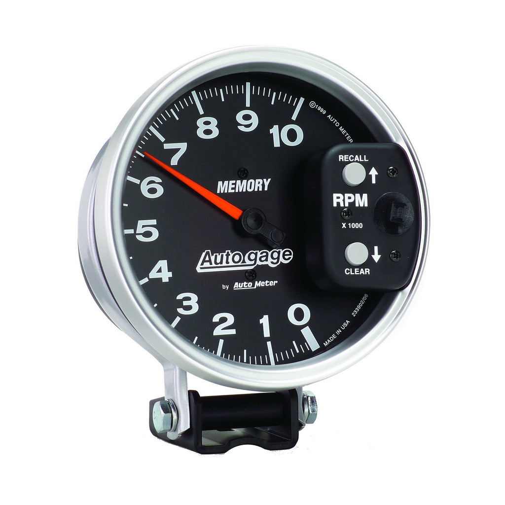 AutoMeter 233902 GAUGE, TACHOMETER, 5", 10K RPM, PEDESTAL W/ PEAK MEMORY, BLACK, AUTO GAGE