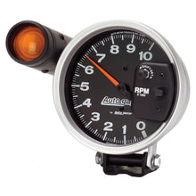 Load image into Gallery viewer, AutoMeter 233904 GAUGE, TACHOMETER, 5", 10K RPM, PEDESTAL W/ EXT. SHIFT-LITE, BLACK, AUTO GAGE