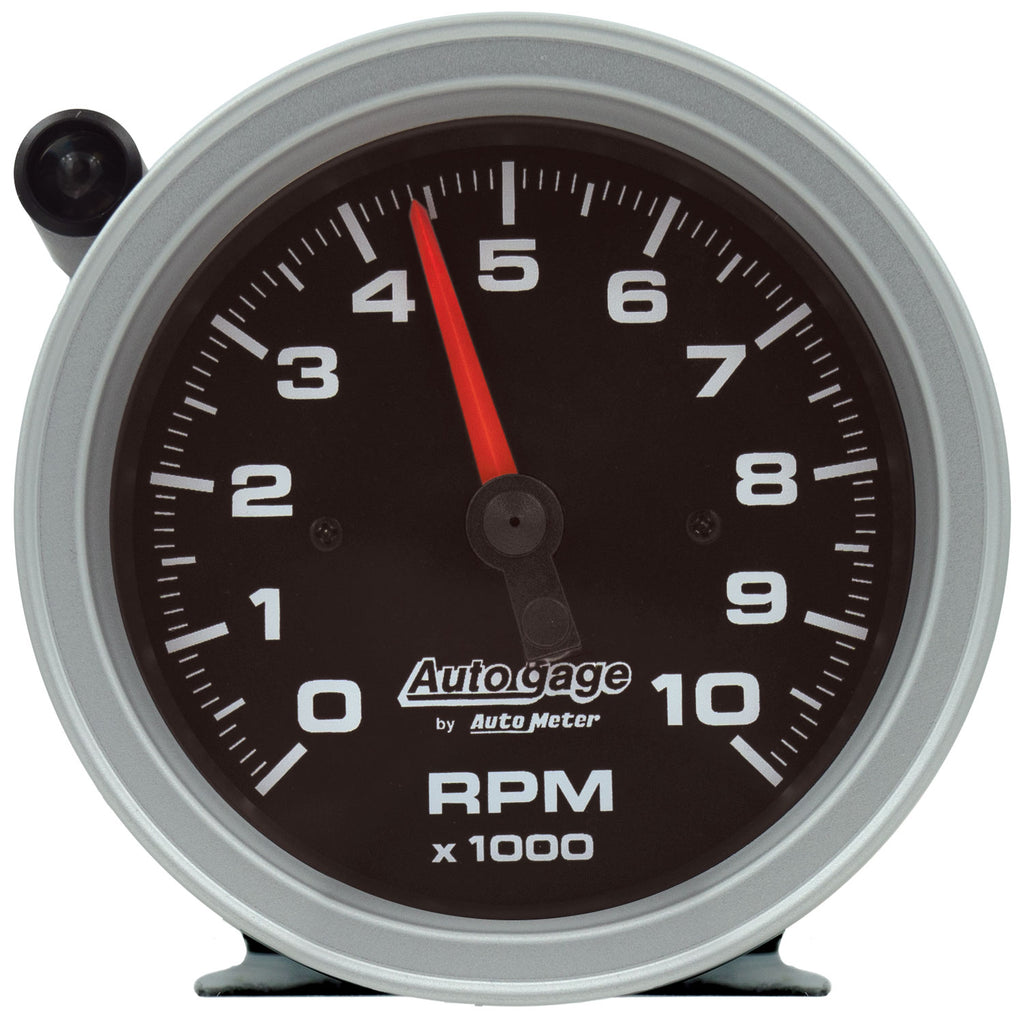 AutoMeter 233908 GAUGE, TACH, 3 3/4", 10K RPM, PEDESTAL W/EXT SHIFT LIGHT, BLK DIAL BLK CASE, AG