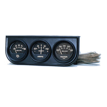 Load image into Gallery viewer, AutoMeter 2347 GAUGE CONSOLE, OILP/WTMP/AMP, 2", 100PSI/280?F/60A, BLK DIAL, BLK BZL, AG