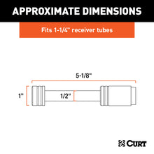 Load image into Gallery viewer, CURT 23501 1/2" Hitch Lock (1-1/4" Receiver, Barbell, Chrome)