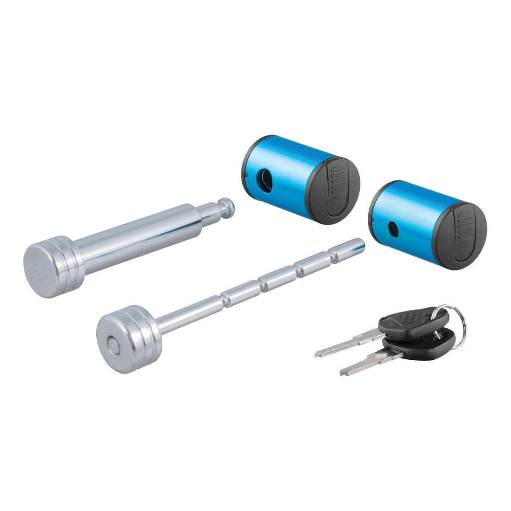CURT 23505 Right-Angle Hitch & Coupler Lock Set (2" Receiver, 1" to 3" Latch)