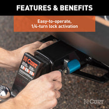 Load image into Gallery viewer, CURT 23505 Right-Angle Hitch &amp; Coupler Lock Set (2" Receiver, 1" to 3" Latch)