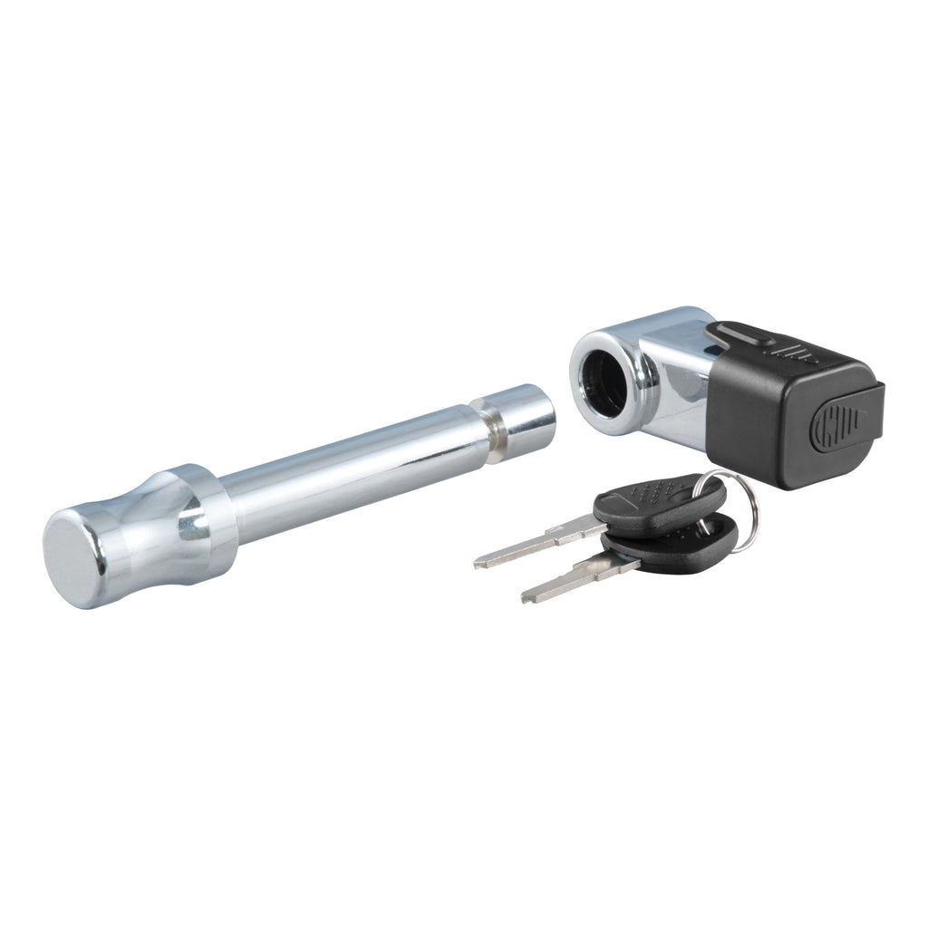 CURT 23510 5/8" Hitch Lock (2" Receiver, Right-Angle, Chrome)