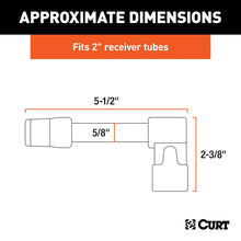 Load image into Gallery viewer, CURT 23510 5/8" Hitch Lock (2" Receiver, Right-Angle, Chrome)