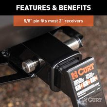 Load image into Gallery viewer, CURT 23516 5/8" Hitch Lock (2" Receiver, Barbell, Stainless)