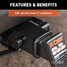 Load image into Gallery viewer, CURT 23518 5/8" Hitch Lock (2" Receiver, Barbell, Black)