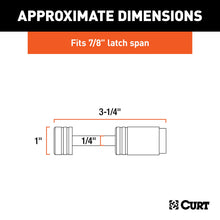 Load image into Gallery viewer, CURT 23520 Coupler Lock (1/4" Pin, 7/8" Latch Span, Barbell, Chrome)