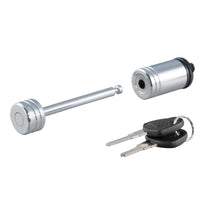 Load image into Gallery viewer, CURT 23522 Coupler Lock (1/4" Pin, 2-1/2" Latch Span, Barbell, Chrome)
