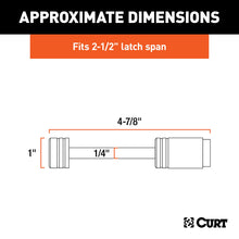 Load image into Gallery viewer, CURT 23522 Coupler Lock (1/4" Pin, 2-1/2" Latch Span, Barbell, Chrome)