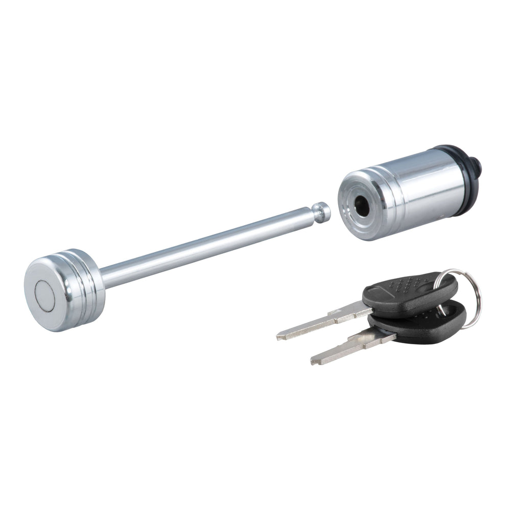 CURT 23523 Coupler Lock (1/4" Pin, 3-3/8" Latch Span, Barbell, Chrome)
