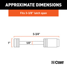 Load image into Gallery viewer, CURT 23523 Coupler Lock (1/4" Pin, 3-3/8" Latch Span, Barbell, Chrome)