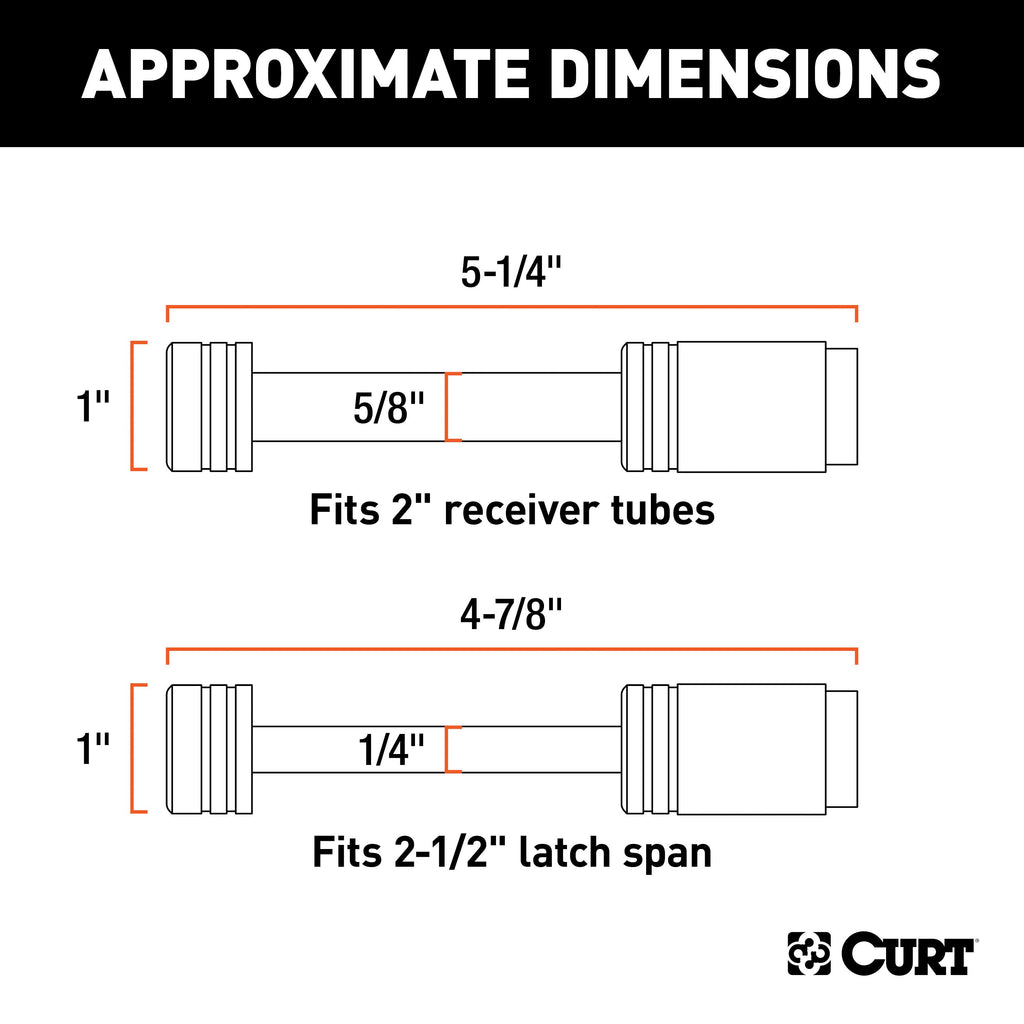 CURT 23527 Hitch & Coupler Lock Set (2" Receiver, 2-1/2" Latch)