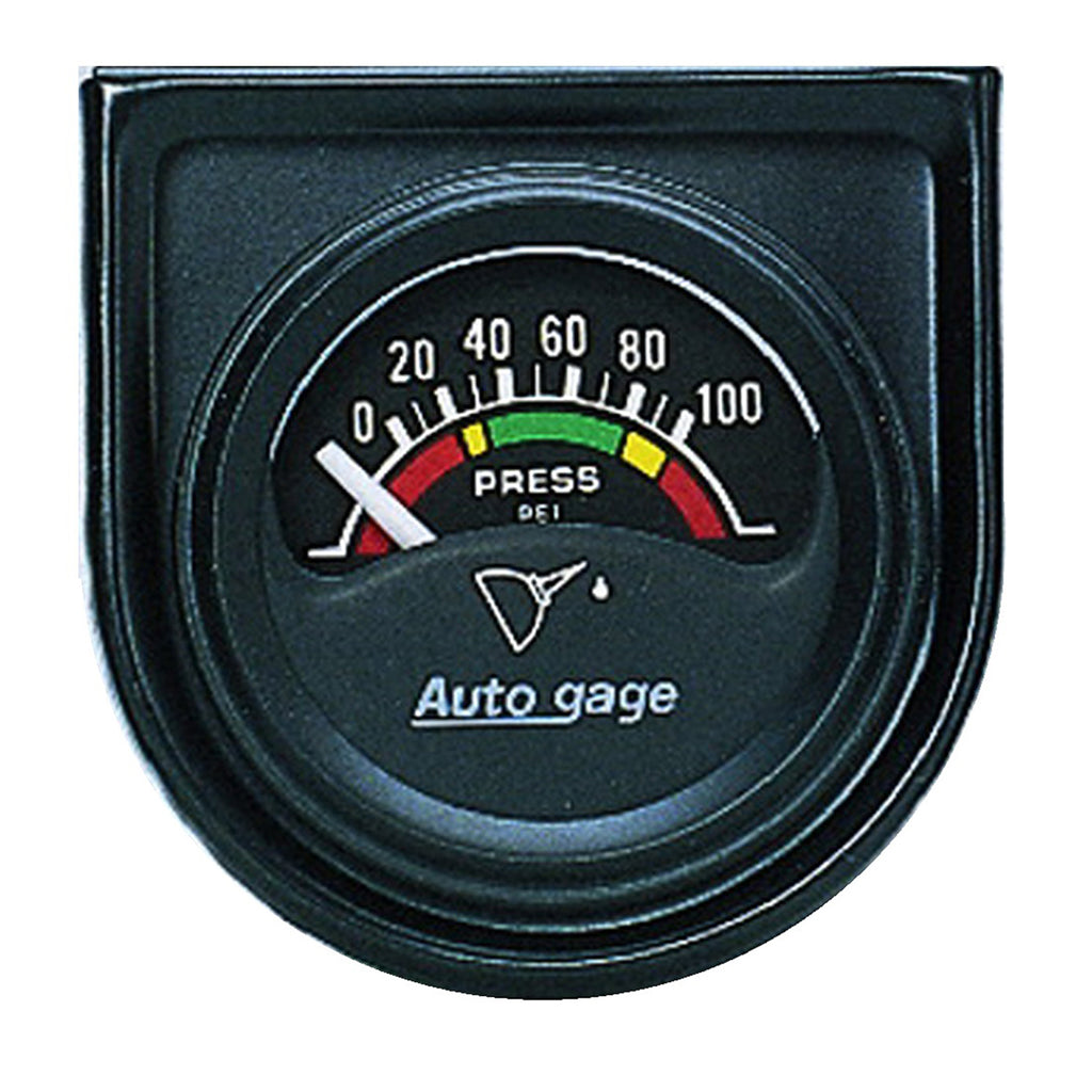 AutoMeter 2354 GAUGE CONSOLE, OIL PRESS, 1.5", 100PSI, ELEC, BLK DIAL, BLK BEZEL, AUTOGAGE