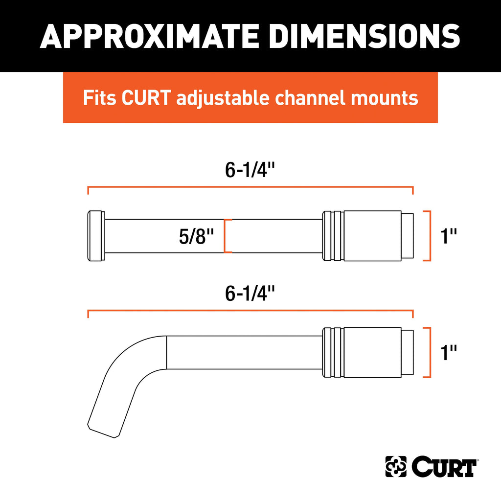 CURT 23556 Channel Mount Lock Set (5/8" Diameter)