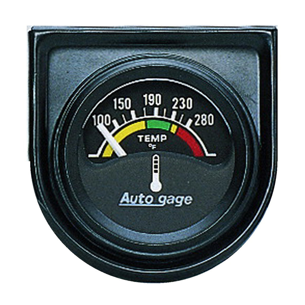 AutoMeter 2355 GAUGE CONSOLE, WATER TEMP, 1.5", 280?F, ELEC, BLK DIAL, BLK BEZEL, AUTOGAGE