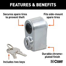 Load image into Gallery viewer, CURT 23562 Spare Tire Lock (Chrome)