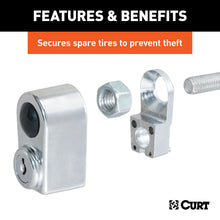 Load image into Gallery viewer, CURT 23562 Spare Tire Lock (Chrome)