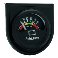 Load image into Gallery viewer, AutoMeter 2356 GAUGE CONSOLE, VOLTMETER, 1.5", 18V, BLK DIAL, BLK BEZEL, AUTOGAGE