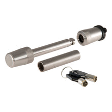 Load image into Gallery viewer, CURT 23580 1/2" Hitch Lock with 5/8" Adapter (1-1/4" or 2" Receiver, Barbell, Stainless)