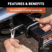 Load image into Gallery viewer, CURT 23581 1/2" Swivel Hitch Pin (1-1/4" Receiver, Stainless, Packaged)