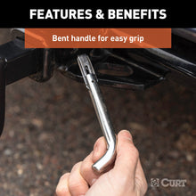 Load image into Gallery viewer, CURT 23581 1/2" Swivel Hitch Pin (1-1/4" Receiver, Stainless, Packaged)