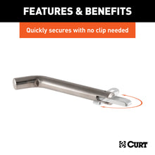 Load image into Gallery viewer, CURT 23582 5/8" Swivel Hitch Pin (2" Receiver, Stainless, Packaged)