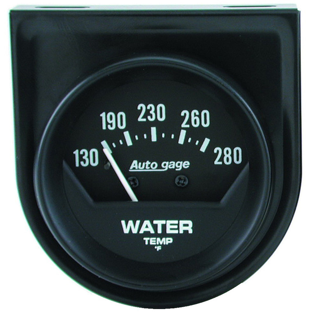 AutoMeter 2361 GAUGE CONSOLE, WATER TEMP, 2", 280?F, MECH, SHORT SWEEP, BLACK, AUTOGAGE