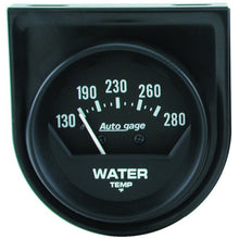 Load image into Gallery viewer, AutoMeter 2361 GAUGE CONSOLE, WATER TEMP, 2", 280?F, MECH, SHORT SWEEP, BLACK, AUTOGAGE