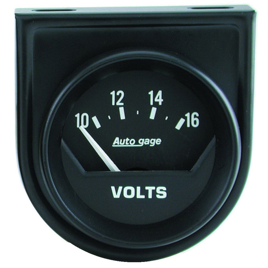 AutoMeter 2362 GAUGE CONSOLE, VOLTMETER, 2", 16V, SHORT SWEEP, BLACK, AUTOGAGE