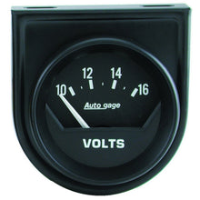 Load image into Gallery viewer, AutoMeter 2362 GAUGE CONSOLE, VOLTMETER, 2", 16V, SHORT SWEEP, BLACK, AUTOGAGE