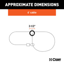 Load image into Gallery viewer, CURT 23666 Multi-Use Cable Lock (6' x 3/8" Cable, Vinyl-Coated Braided Steel)