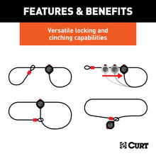 Load image into Gallery viewer, CURT 23666 Multi-Use Cable Lock (6' x 3/8" Cable, Vinyl-Coated Braided Steel)