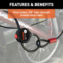 Load image into Gallery viewer, CURT 23666 Multi-Use Cable Lock (6' x 3/8" Cable, Vinyl-Coated Braided Steel)