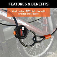 Load image into Gallery viewer, CURT 23670 Multi-Use Cable Lock (6' x 3/8" Cable, Vinyl-Coated Braided Steel)
