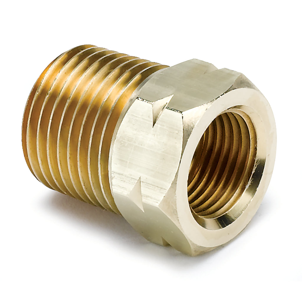 AutoMeter 2372 FITTING, ADAPTER, 1/2" NPT MALE, BRASS, FOR AUTO GAGE MECH. TEMP.