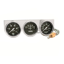 Load image into Gallery viewer, AutoMeter 2395 GAUGE CONSOLE, OILP/WTMP/AMP, 2 5/8", 100PSI/280?F/60A, BLK DIAL, CHROME BZL, AG