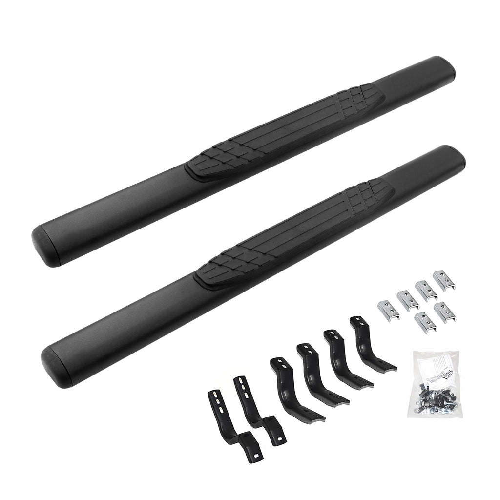 4-Oe-Xtreme-Side-Steps-With-Mounting-Brackets-Kit---Black-Powder-Coat
