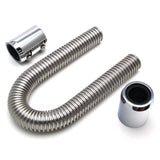 Trans-Dapt 8202 24 in. STAINLESS STEEL RADIATOR HOSE KIT- POLISHED ALUMINUM ENDS