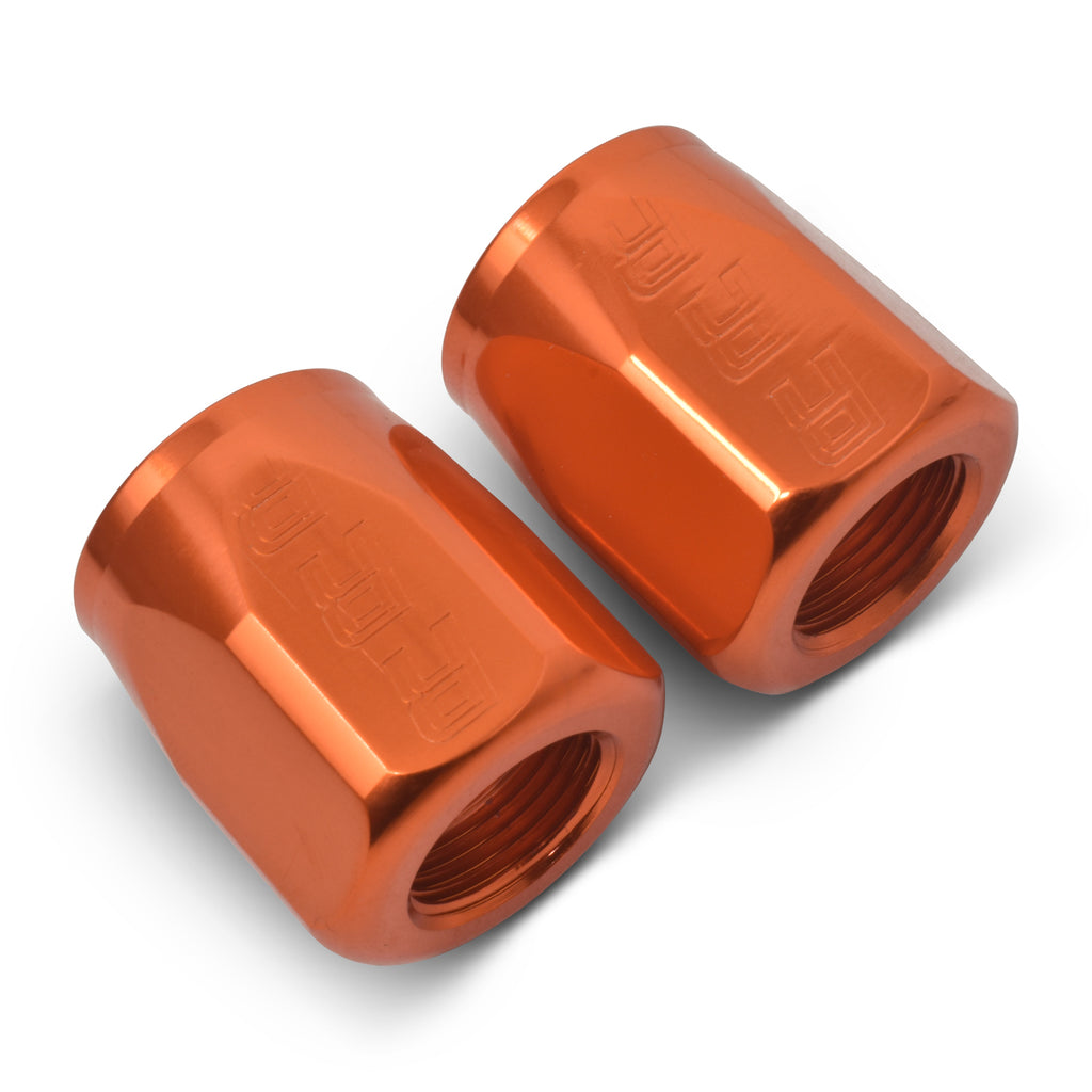 Performance-2-Piece--10-An-Anodized-Full-Flow-Swivel-Hose-End-Sockets-(Qty-2)---Orange