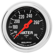 Load image into Gallery viewer, AutoMeter 2431 GAUGE, WATER TEMP, 2 1/16", 140-280?F, MECHANICAL, TRADITIONAL CHROME