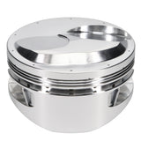 JE Pistons 243322 Piston Set, 2618, Dome, 4.610 Bore, 1.120 CD, 0.990 Pin, Set of 8.