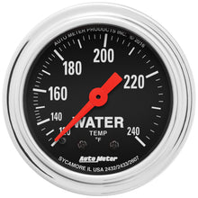 Load image into Gallery viewer, AutoMeter 2433 GAUGE, WATER TEMP, 2 1/16", 120-240?F, MECHANICAL, 12FT., TRADITIONAL CHROME