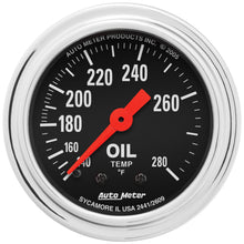 Load image into Gallery viewer, AutoMeter 2441 GAUGE, OIL TEMP, 2 1/16", 140-280?F, MECHANICAL, TRADITIONAL CHROME