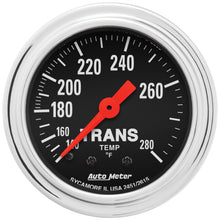 Load image into Gallery viewer, AutoMeter 2451 GAUGE, TRANS TEMP, 2 1/16", 140-280?F, MECHANICAL, 8FT., TRADITIONAL CHROME